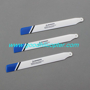 wltoys-v931-AS350-XK-K123 helicopter parts Main blades (blue-white) - Click Image to Close